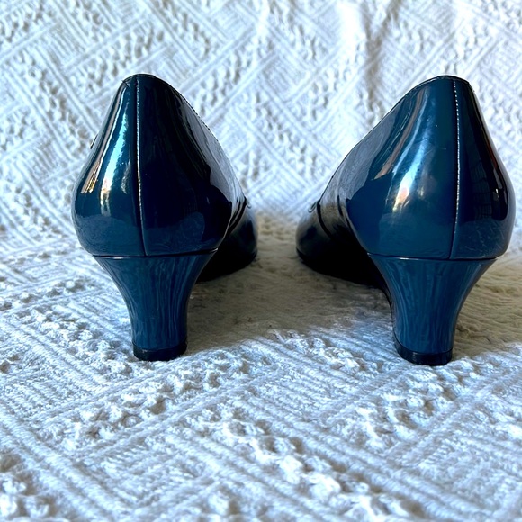Etienne Aigner Blue Wedge Shoes 8m - Picture 3 of 7